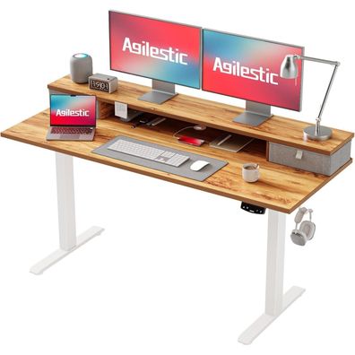 Höhenverstellbarer Schreibtisch 140x60 cm Elektrisch, 2