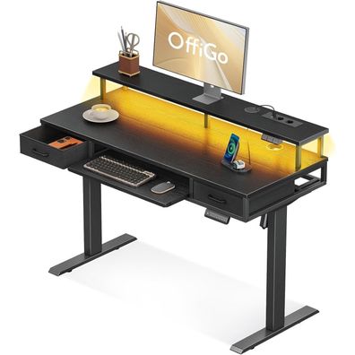 Elektrischer Schreibtisch 120cm Höhenverstellbar Schwarz