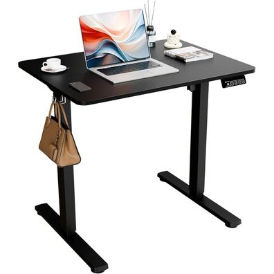 Ergomaker Elektrischer Höhenverstellbarer Schreibtisch 80x60cm Schwarz
