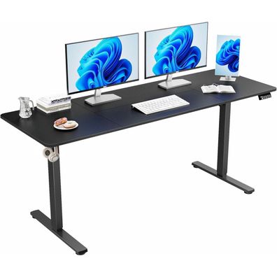 Elektrischer Höhenverstellbarer Schreibtisch 170x60cm Schwarz