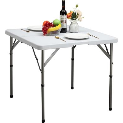 Klapptisch Campingtisch 87cm Küche Quadratisch Klappbar Gartentisch Balkontisch
