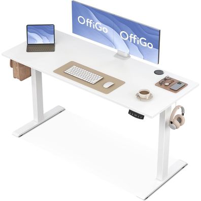 Höhenverstellbarer Schreibtisch 140cm Elektrisch Schwarz Memory-Funktion