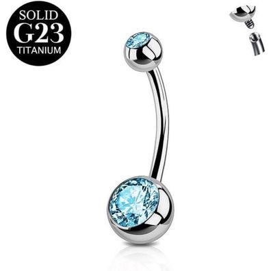 Titan Bauchnabelpiercing 6mm 8mm 10mm 12mm 14mm 16mm Stablänge Frauen 1 Stück