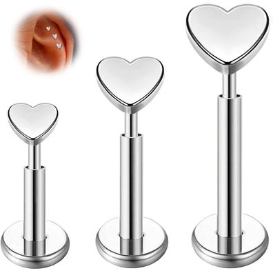 G23 Titan Piercing Ohr Helix Lippe Tragus Bar 16g Push In Flat Back