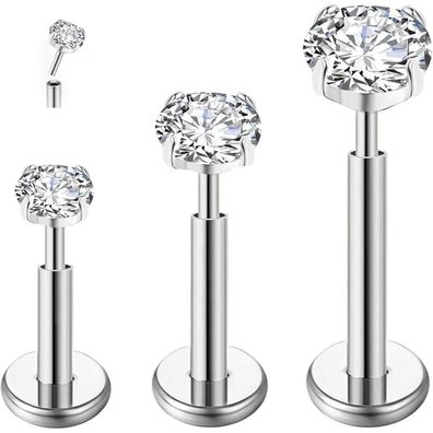 Titan Helix Piercing Set Tragus Bar Stecker Ohrpiercing 16g Hypoallergen Gold