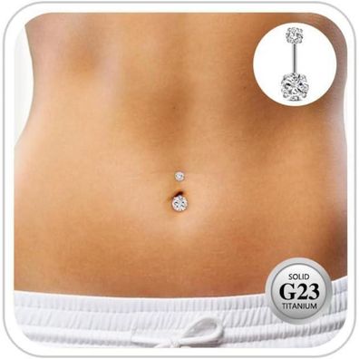 Eshioner G23 Titan Bauchnabelpiercing Schmuck Damen 14G 10MM 12MM