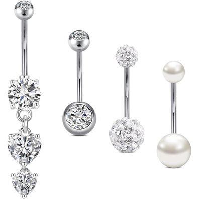 Bauchnabelpiercing Stein 14G 316L Chirurgenstahl 14mm Piercing