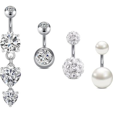 Bauchnabelpiercing Chirurgenstahl 14G 6/8/10/12/14mm Stein Schmuck