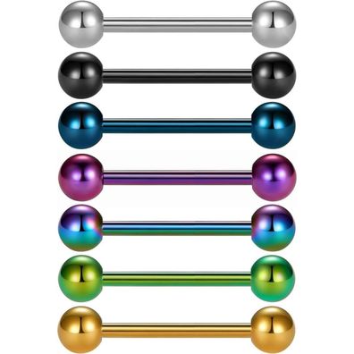 Zungenpiercing Chirurgenstahl Barbell Stablänge 14mm 316L 5mm