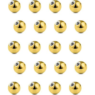 20er Piercing Kugel 1,2mm Chirurgenstahl 3mm Ersatzkugeln für Lippe Nase Septum