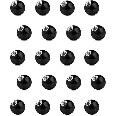 20er Piercing Kugel 1,2mm Chirurgenstahl 3mm Ersatzkugeln für Piercing Lippe