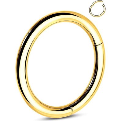 16G Titan Nasenring Knorpel Ohrpiercing gold 5-13mm Helix Daith Piercing
