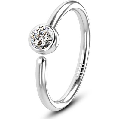 20G Nasenpiercing Silber 925 CZ Nase Stud Ring Hoop nostril piercing OUFER