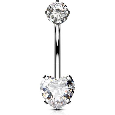 Bauchnabelpiercing Titan 14G 12mm Navel Bar Zirkonia Piercing Schmuck