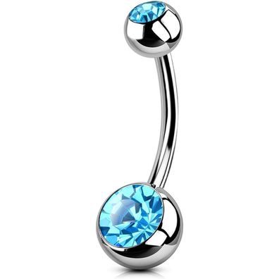 OUFER Titanium Belly Button Piercing 14G 10/12/14/16mm Navel Barbell Rings