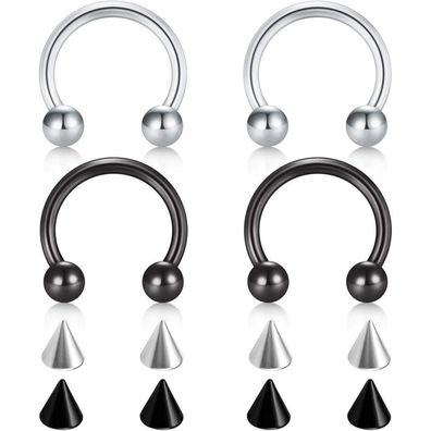 Chirurgenstahl Piercing 10mm Lippe Nase Augenbraue Bauchnabel Helix Tragus