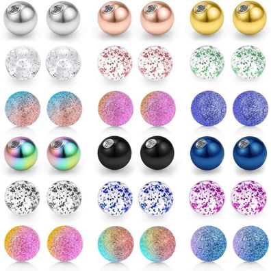 Ersatzkugeln Piercing Schmuck Bauchnabel Barbell 14G 5mm 8mm 36 Stück
