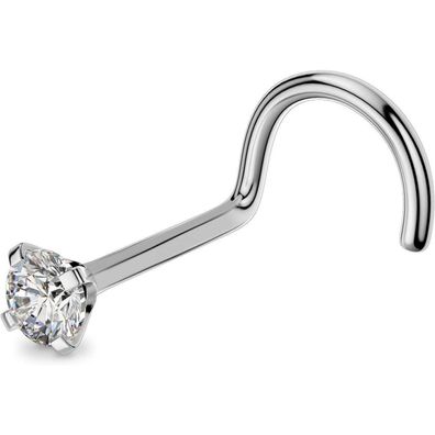 20G 0.8mm Titanium CZ Star Nose Ring Screw Nostril Piercing Jewelry Women