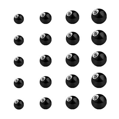 20stk Silber Piercing Kugeln 1,2mm 1,6mm Ersatzkugel Schraubkugel 3/4/5/6mm