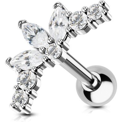 Daith Helix Tragus Piercing Schmuck Ohrpiercing Chirurgenstahl 16G Zirkonia 8mm