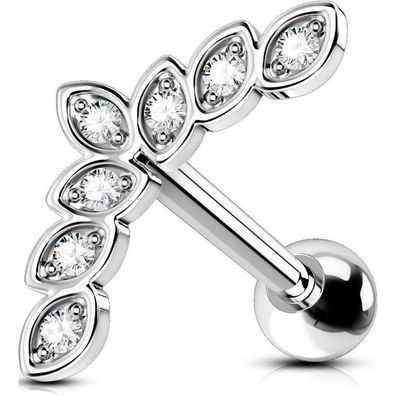 Oufer Helix Piercing Conch Tragus Nasenpiercing Chirurgenstahl 16G 8mm