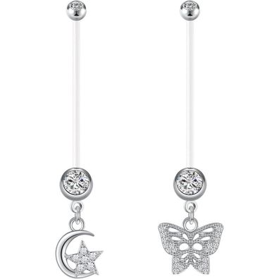 6stk Lauritami Schwangerschaft Bauchnabelpiercing Acryl Bioflex