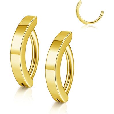 Edelstahl Bauchnabelpiercing Ring 14ga Silber Gold 10mm
