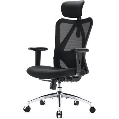 Ergonomischer Bürostuhl SIHOO - Verstellbarer Drehstuhl mit Lordosenstütze