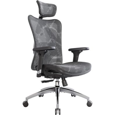 Perfekter Bürostuhl SIHOO Chefsessel 3D Armlehne Lendenstütze Netz-Hochlehne