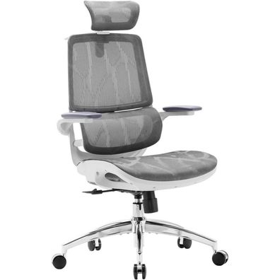 Ergonomischer Bürostuhl, 3D-armlehnen, Mesh, Weiß - SIHOO M59AS