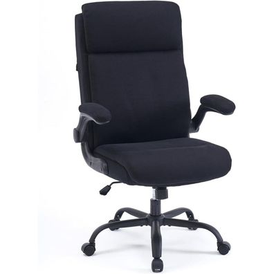 Ergonomischer Bürostuhl mit Rückenlehne Armlehne Schwarz 150kg