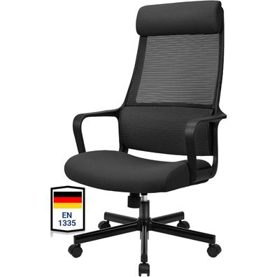 Schreibtischstuhl Bürostuhl Ergonomisch Drehstuhl Schwarz