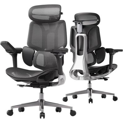 Hbada E3 Pro Ergonomischer Bürostuhl 3-Zonen Lendenstütze 4D Kopfstütze
