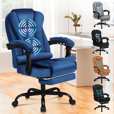 Ergonomic Office Gaming Chair Racing Seat with Lumbar Support Blue