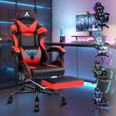 Alfordson Gaming-Stuhl Rot Vogler, 180 kg, mit Massage