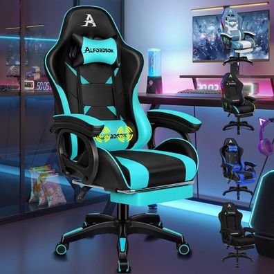Alfordson Cyan Xavier Gaming-Stuhl mit Massage