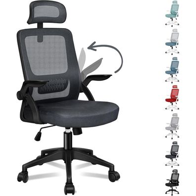 Ergonomischer Bürostuhl 180 kg individuell einstellbar Grau