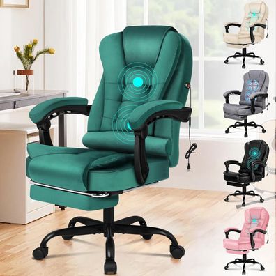Bürostuhl Alfordson Computer Schreibtisch Gaming Wildleder Grün