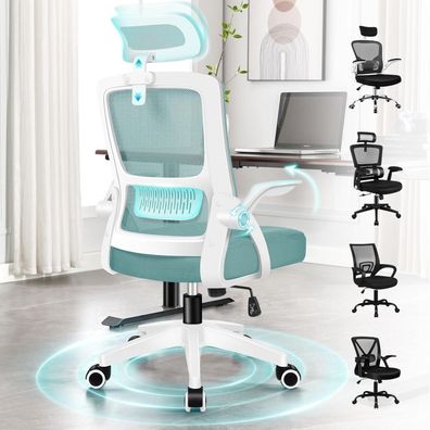 Ergonomischer Bürostuhl mit Lordosenstütze und