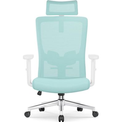 Ergonomischer Bürostuhl mit Verstellbarer Lendenwirbelstütze, Armlehnen und