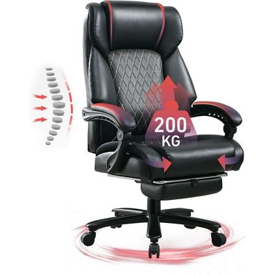 Ergonomischer Bürostuhl 200KG Lendenwirbelstütze Rückenschmerzen Chefsessel