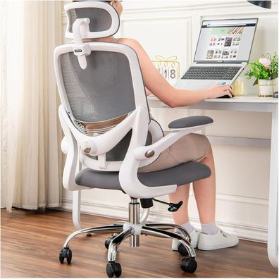 Ergonomischer Bürostuhl Zuhause hoher Netzrücken Lendenstütze klappbare
