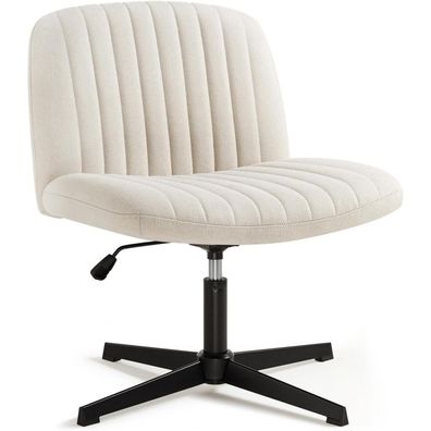 IWMH Bürostuhl Beige Höhenverstellbar Stoffpolsterung