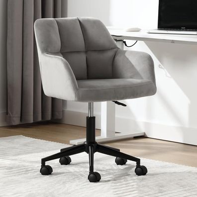 chairus Schreibtischstuhl Samt Bürostuhl 360° Drehbar Höhenverstellbar mit