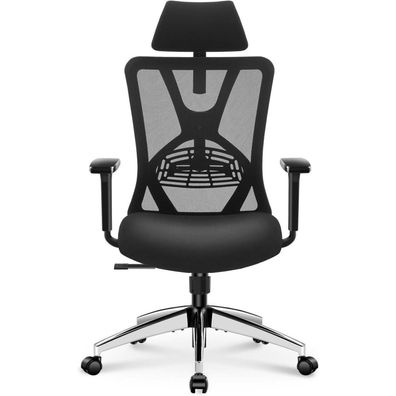 Ticova Ergonomischer Bürostuhl Hoher Rücken Verstellbare Armlehne Kopfstütze