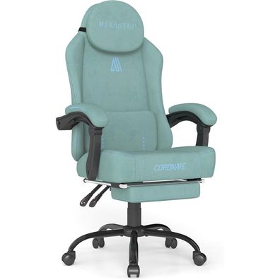 Ergonomischer Gaming Stuhl mit Verstellbarer Rückenlehne Blau