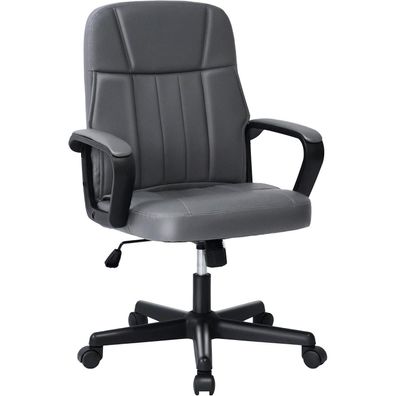 Mixastep Bürostuhl Schreibtischstuhl 300 Pfund - PU-Leder S-förmiges Design