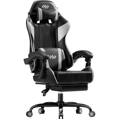 Gaming Stuhl Ergonomisch Taschenfederkissen Fußstütze