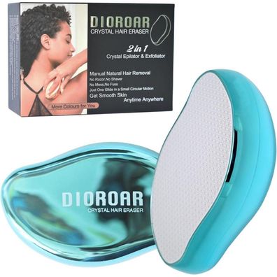 Kristall Haarentferner Epilierer Nanoglas Peeling Haarradiergummi Blau