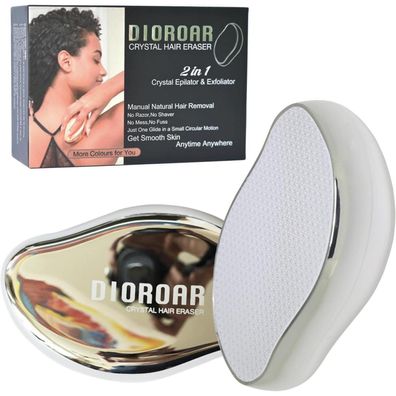 Dioroar Kristall Haarentferner & Epilierer Nanoglas Schmerzfrei Silber